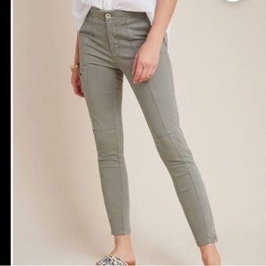 Anthropologie Olive Skinny Pants